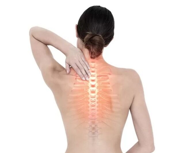 Dor na columna torácica con osteocondrose